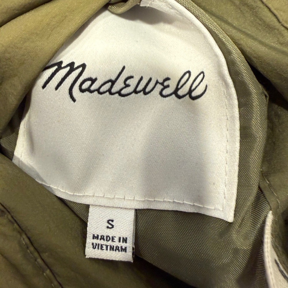 Madewell Women's Reversible Sherpa Puffer Jacket Colorblock Green Size Small - Picture 7 of 13